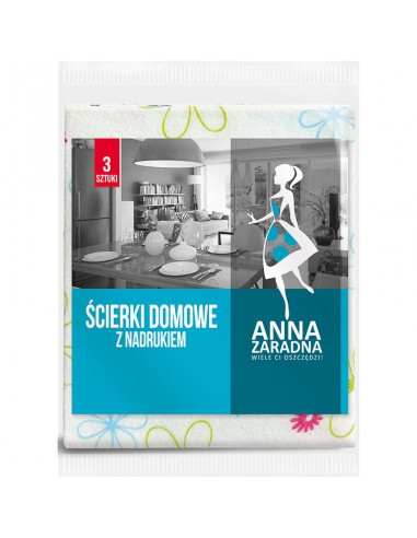 SCIERKI DOMOWE Z NADRUKIEM 3 SZT ANNA...