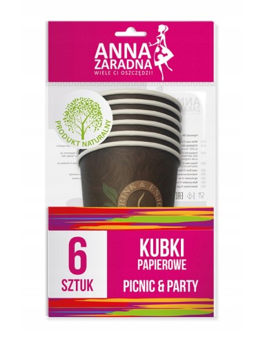 KUBKI PAPIEROWE ANNA ZARADNA 6 SZT.